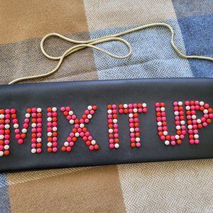 Kate Spade New York Black Leather Do Wonders Mix It Up Clutch Purse